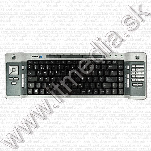 Image of Slim *Multimedia* PS/2 keyboard, Black-silver DE (German) (IT8492)